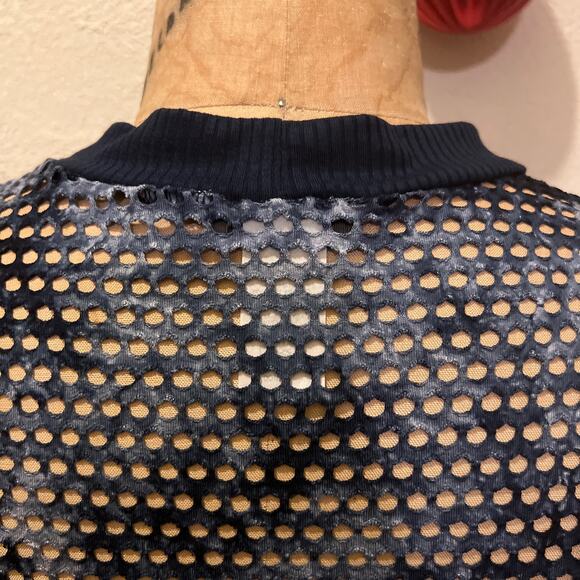 Sans Souci Tie Dye Fishnet Crop Top New Size M - Picture 10 of 11